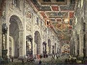 Giovanni Paolo Pannini Interior of the San Giovanni in Laterano in Rome oil painting reproduction